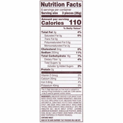 Back to Nature Pink Himalayan Salt Flatbread Crackers Perspective: bottom