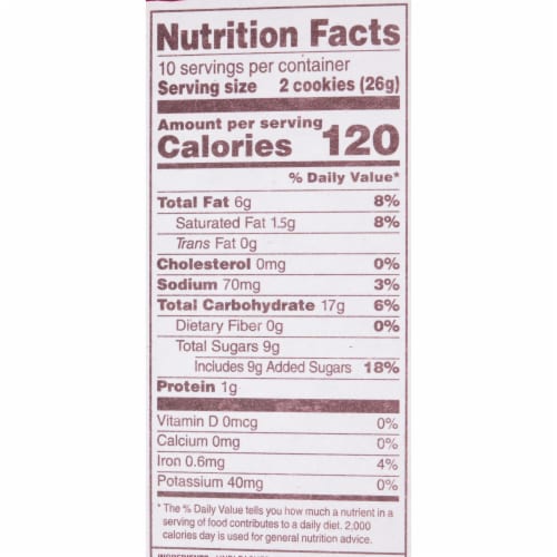 Back to Nature Chocolate Chunk Cookies Box Perspective: bottom