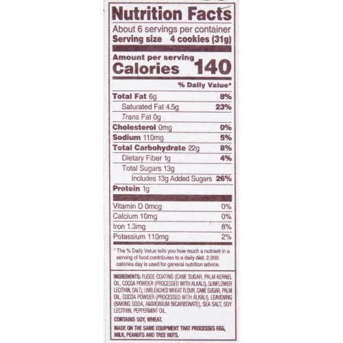 Back to Nature Fudge Mint Cookies Perspective: bottom