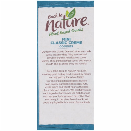 Back to Nature™ Plant Based Mini Classic Creme Cookies Perspective: bottom