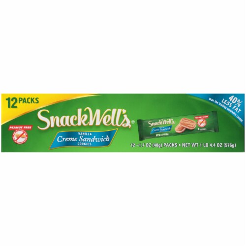 Snackwell's Vanilla Cream Sandwich Cookies Perspective: bottom