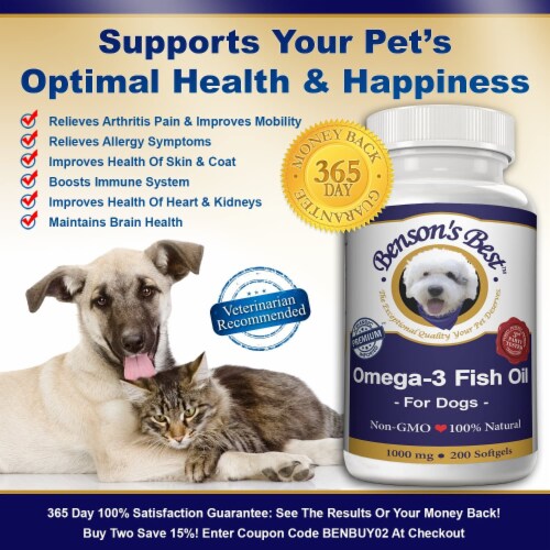 Omega 3 Fish Oil for Dogs 1000 mg Softgels 1000 mg Kroger