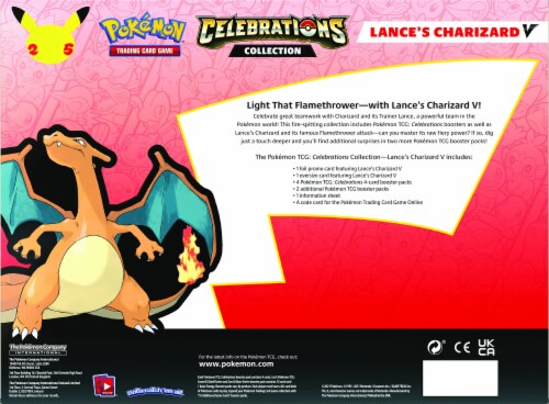 Pokemon: Celebrations: Lance's Charizard V OR Dark Sylveon V Trading Card Collection Perspective: bottom