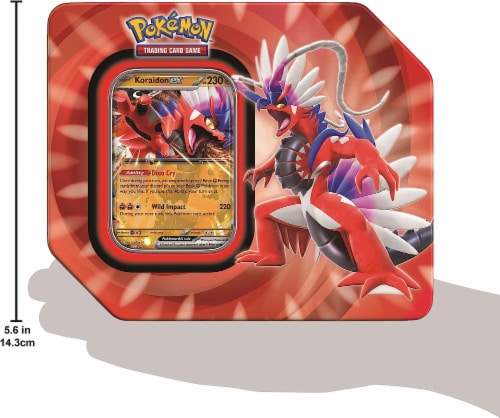 Pokemon Paldea Legends Koraidon ex Tin (5 Booster Packs,1 Promo Foil Card &  More) 