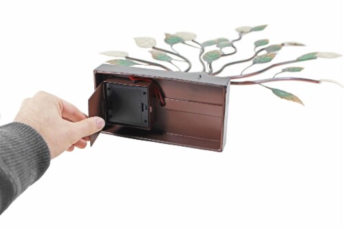 Alpine Lighted Indoor LED Metal Tree Patio Garden Decor, (ONY104HH-L) Perspective: bottom
