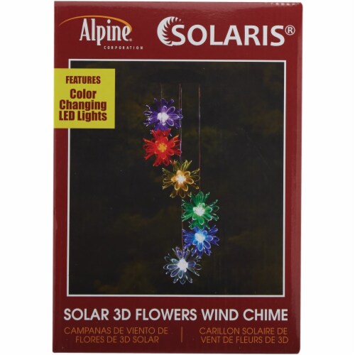 Alpine 28 In. Solar Color Changing Flower Mobile QLP840SLR-CC Perspective: bottom