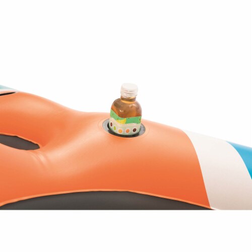 Bestway Hydro-Force Rapid Rider 4 Person Inflatable River Tube Lounger, Orange Perspective: bottom