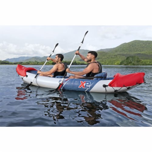 Bestway Hydro-Force Rapid X2 Inflatable 2 Person Kayak Outdoor Water Sport Set Perspective: bottom