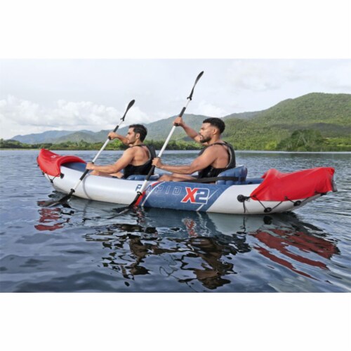 Bestway Hydro-Force Rapid X2 Inflatable 2 Person Kayak Outdoor Water Sport Set Perspective: bottom