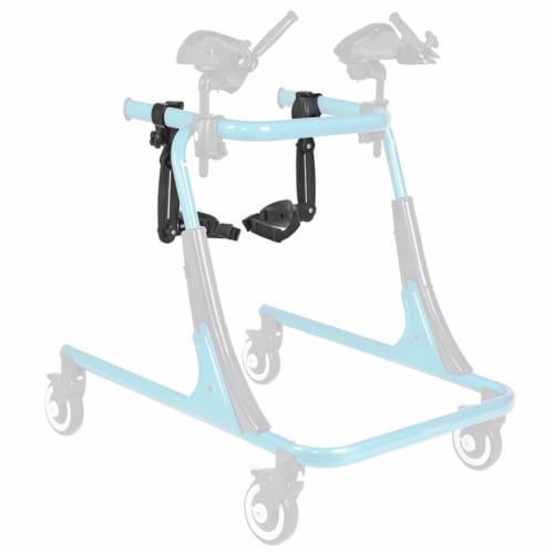 Drive Medical Trekker Gait Trainer Large Adjustable Height Thigh Prompts, Black Perspective: bottom