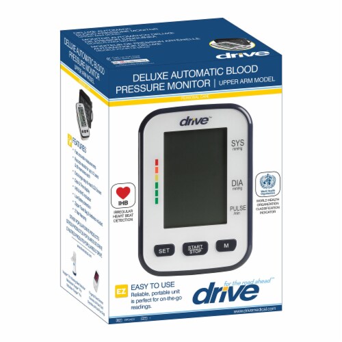 Drive Medium Cuff Arm Home Automatic Digital Blood Pressure Monitor 1-Tube Black 1 Each Perspective: bottom