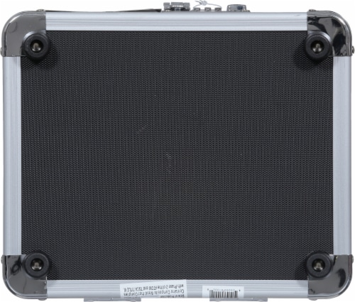 Vaultz® Locking Cash Box - Black/Silver Perspective: bottom