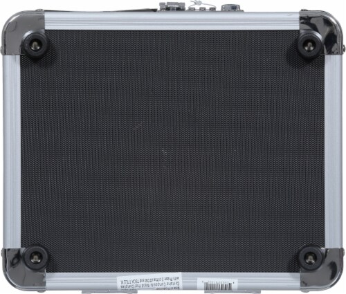 Vaultz® Locking Cash Box - Black/Silver Perspective: bottom