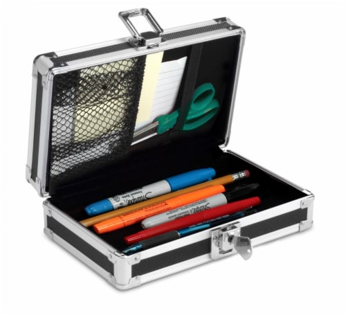 Ideastream Vaultz Lock Pencil Box - Assorted Perspective: bottom