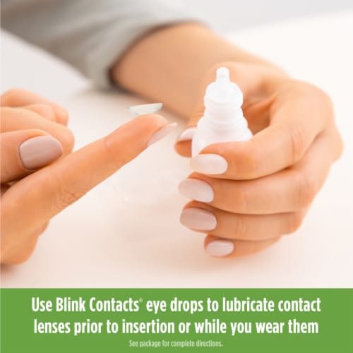 Blink Contacts Lubricating Moisturizing Eye Drops for Soft & RGP Contact Lenses Perspective: bottom