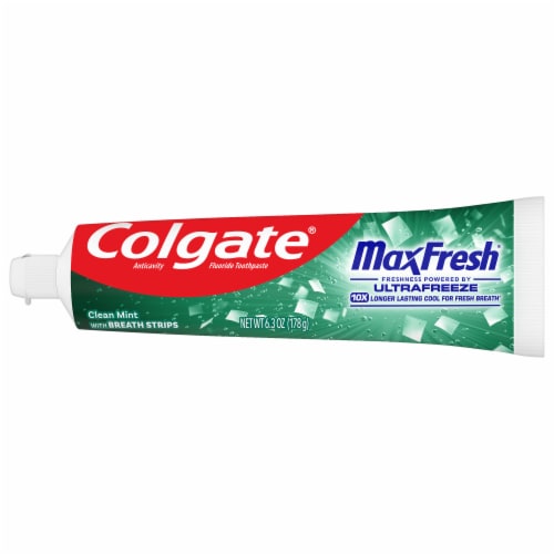 Colgate MaxFresh Clean Mint Toothpaste 6.3 oz Perspective: bottom