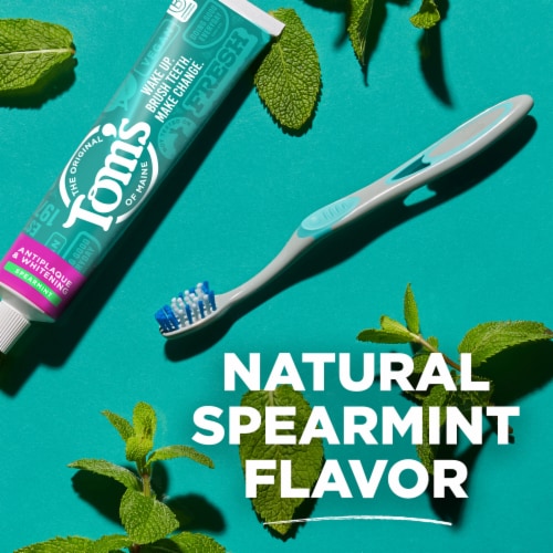 Tom’s of Maine Toothpaste Fluoride Free with Antiplaque & Whitening Spearmint Flavor Perspective: bottom