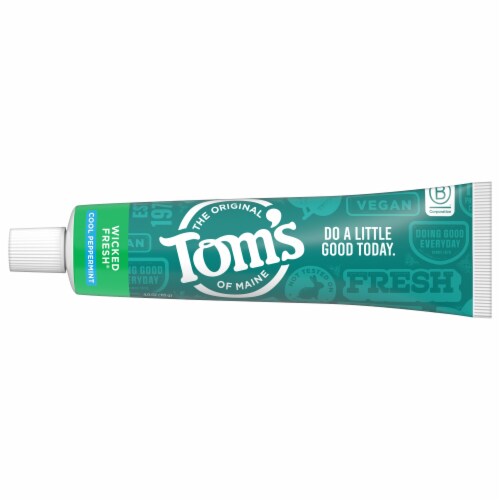 Tom’s of Maine Wicked Fresh! Natural Toothpaste with Fluoride Cool Peppermint Flavor Perspective: bottom