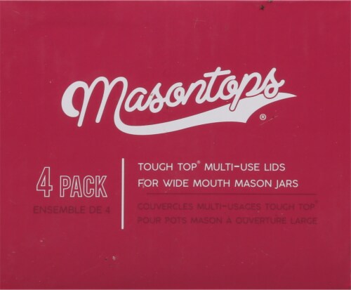 Masontops Tough Tops Durable Multi-Use Wide Mouth Plastic Lids Perspective: bottom
