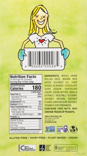 Bobo's® Coconut Almond Chocolate Chip Gluten Free Oat Bars Perspective: bottom