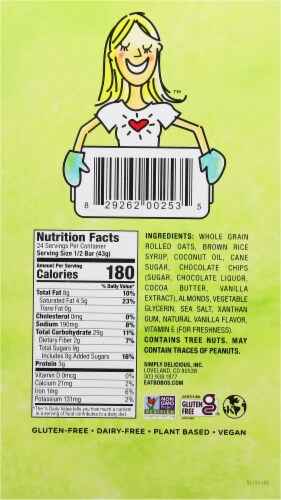 Bobo's® Dark Chocolate Almond & Sea Salt Oat Bars Perspective: bottom
