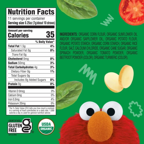 Earth's Best® Organic Sea Salt Veggie Straws Snacks Perspective: bottom