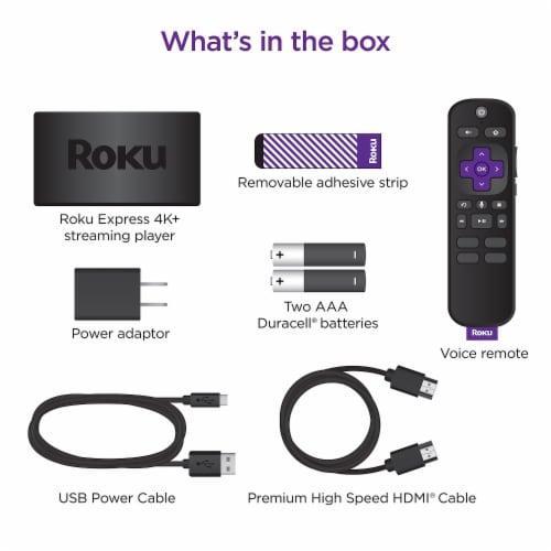 Roku Express 4K Plus - Black Perspective: bottom