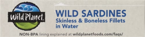 Wild Planet® Skinless Boneless Wild Sardine Fillets in Water Perspective: bottom