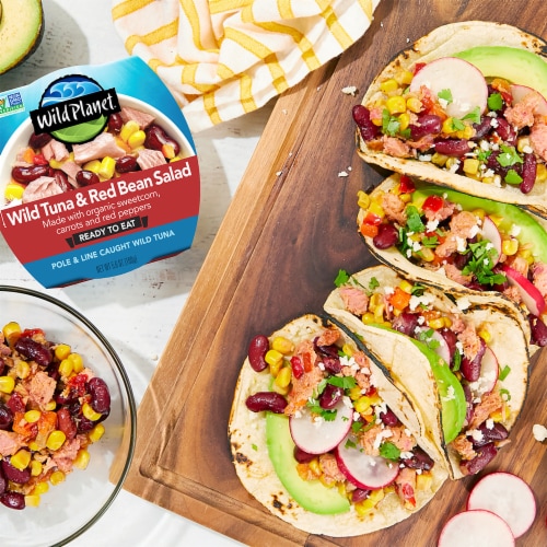 Wild Planet Ready to Eat Tuna Bean & Corn Salad Bowl Perspective: bottom
