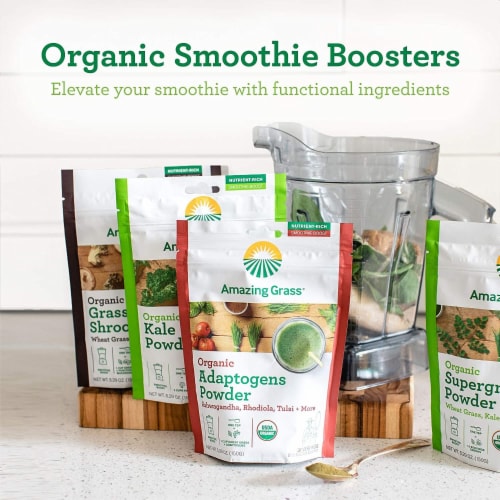 Amazing Grass Organic Adaptogens Powder Perspective: bottom
