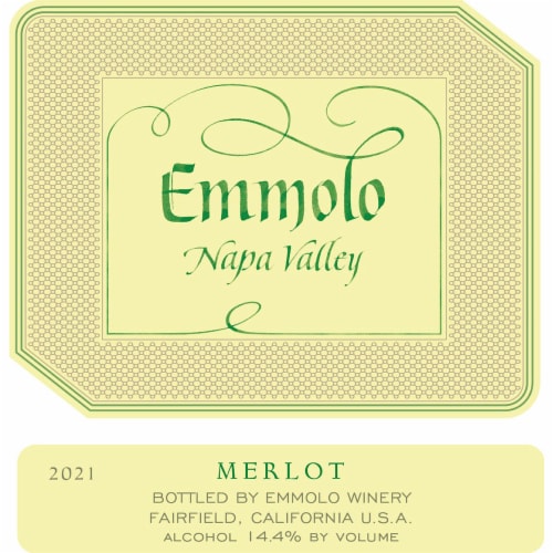 Emmolo Merlot California Red Wine Perspective: bottom