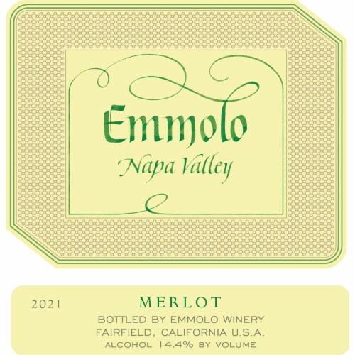 Emmolo Merlot California Red Wine Perspective: bottom
