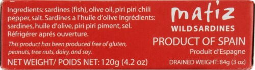 Matiz Spicy Wild Sardines with Chili Peppers in Olive Oil Perspective: bottom