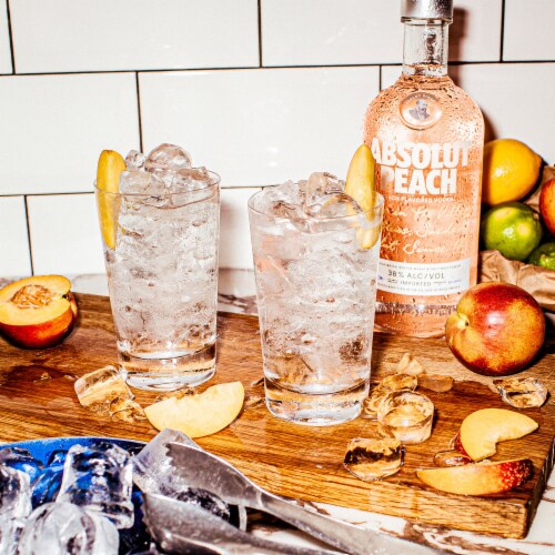 Absolut Peach Flavored Vodka Perspective: bottom