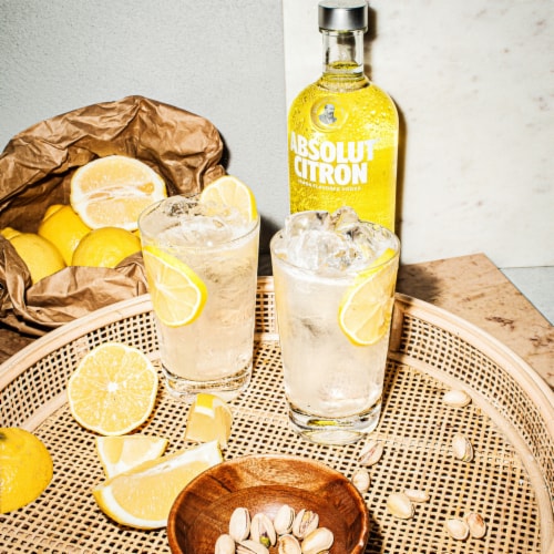 Absolut Citron Lemon Flavored Vodka Perspective: bottom