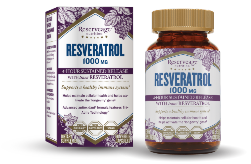 Reserveage™ Nutrition Reservatrol Dietary Supplement 1000mg Perspective: bottom