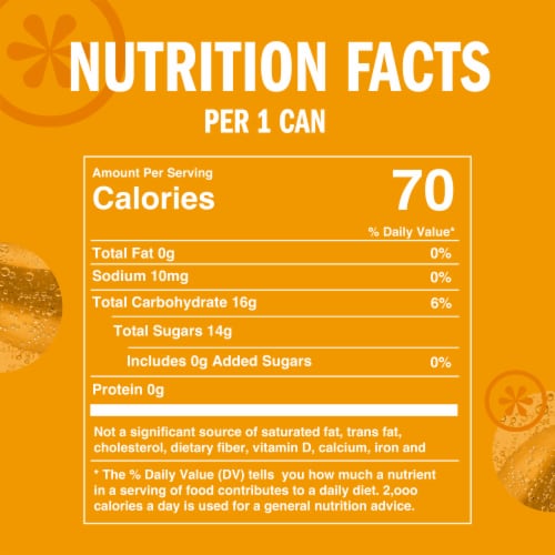 IZZE No Sugar Added Peach Sparkling Juice Beverage Blend Perspective: bottom