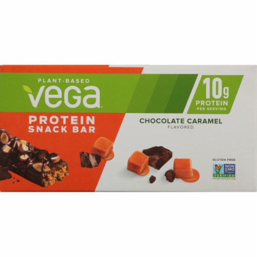 Vega Chocolate Caramel Protein Snack Bars 12 Count Perspective: bottom