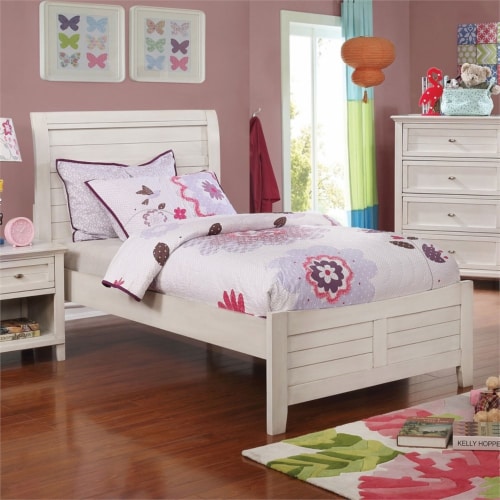 Furniture of America Gamora Transitional Solid Wood Twin Bed in