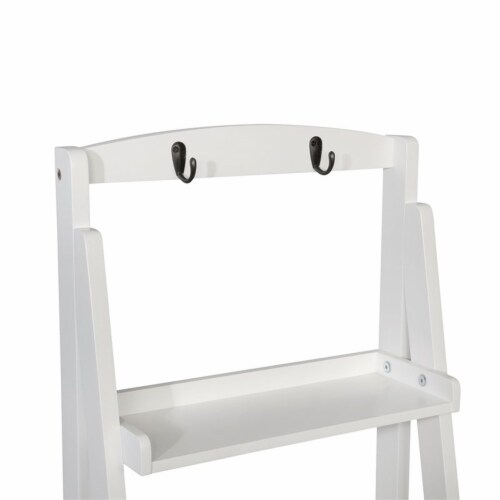 Furniture of America Jameson Contemporary Wood 5-Tier Bookshelf in White Perspective: bottom