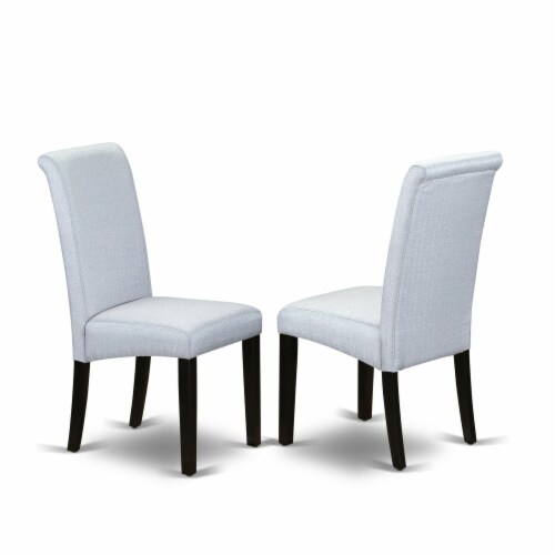 5Pc Set, A Table And 4 Parson Chair With Black Leg And Pu Leather Color Eggnog Perspective: bottom