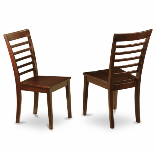 7Pc Set 6 Chairs & Table Blue Linen Fabric Seat & High Chair Back