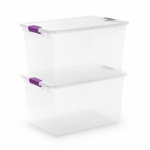 Sterilite 66 Quart Storage Totes, 6 Pack, and 6 Quart Storage