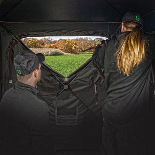 Barronett Grounder 350 Bloodtrail Camo Pop Up Ground Hunting Blind (2 Pack) Perspective: bottom