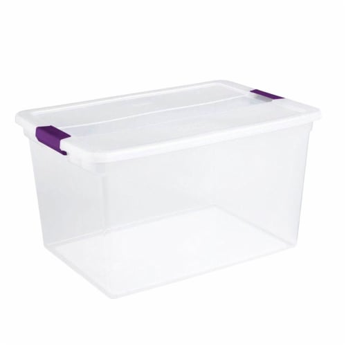 Sterilite Storage Box - Marine Blue/Clear, 1 Piece - Fry's Food Stores