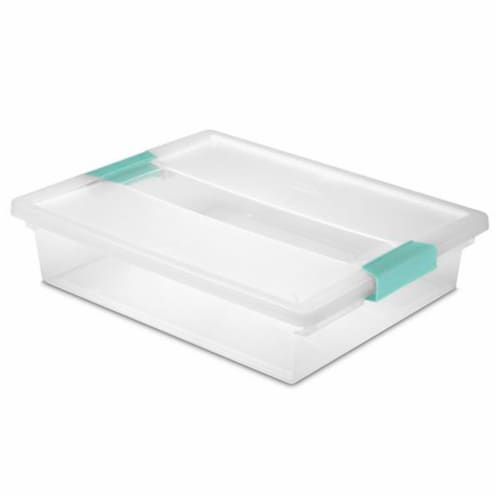 Sterilite 3 qt. Plastic Small File Clip Box Storage Tote Container