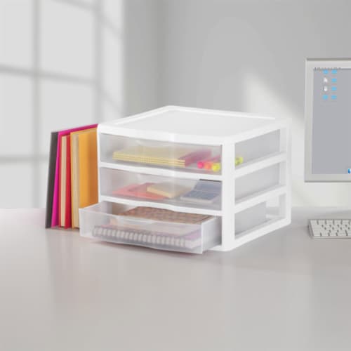 Sterilite 3 Drawer Mini Unit, Clear