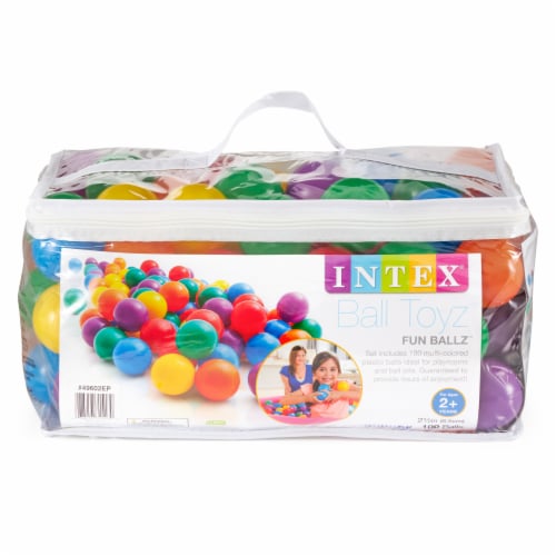 100-Pack Intex Small Plastic Multi-Colored Fun Ballz For A Ball Pit (6 Pack) Perspective: bottom