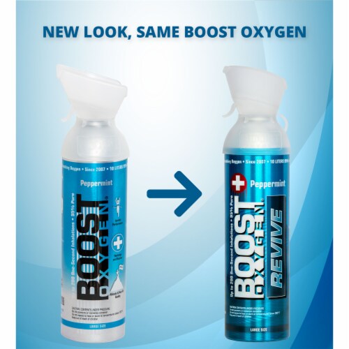 Boost Oxygen Portable 10 Liter Canned Oxygen Canister, Peppermint (12 Pack) Perspective: bottom