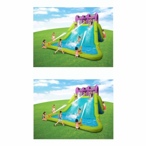 Kahuna Mega Blast Inflatable Backyard Kiddie Pool and Slide Water